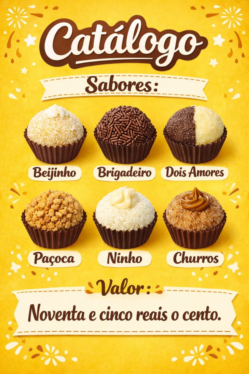 Catálogo de Doces - Sabores